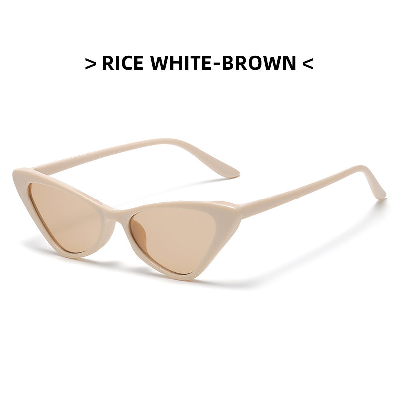 Gafas de sol de ojo de gato triangulares de color caramelo PC al por mayor
